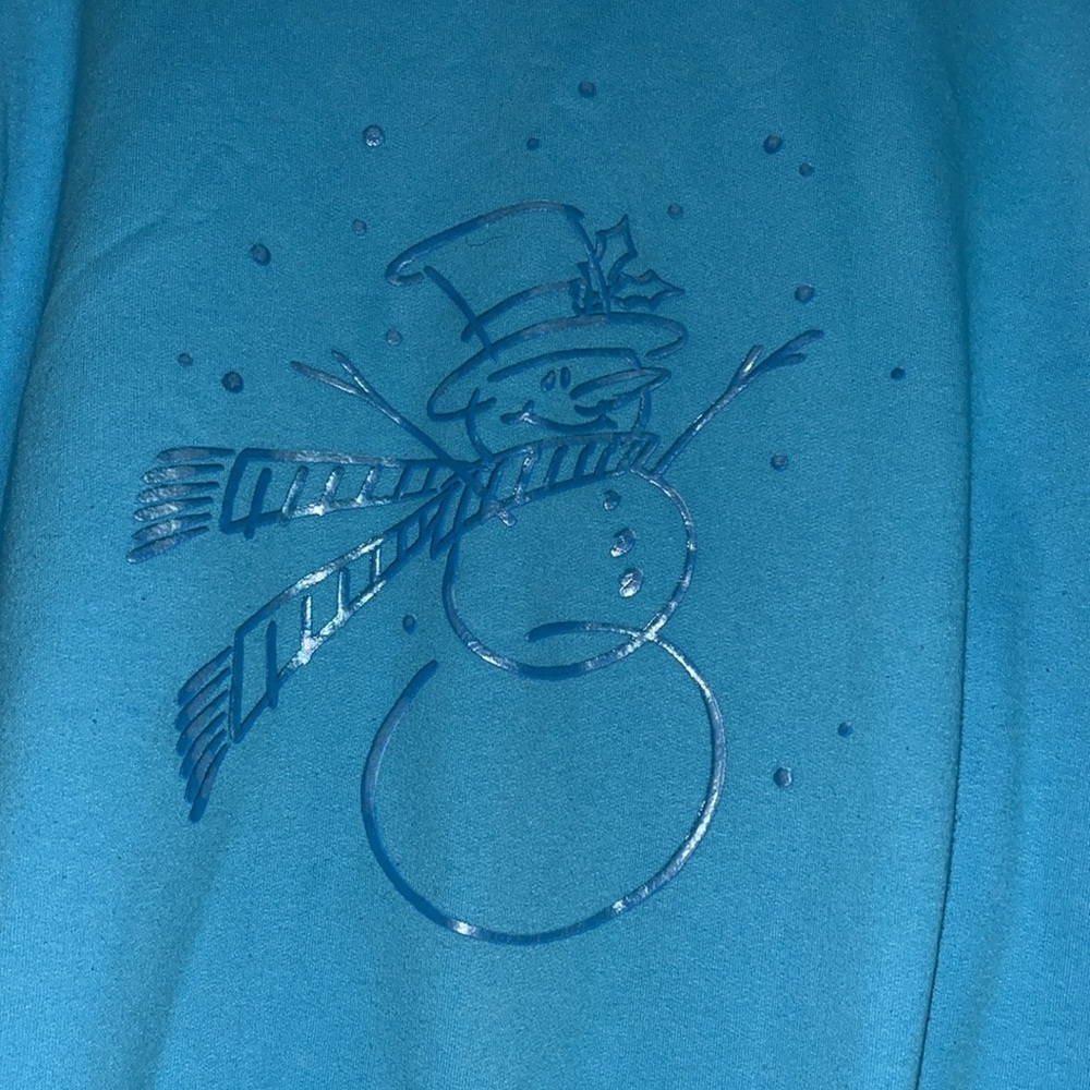Vintage ⭐️blue winter crewneck sweatshirt - Picture 3 of 7